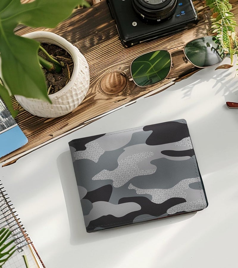 WRIGAEL Credit Card Holder Wallet Rfid Blocking Kids Boys Bifold Teen Cool Cute for Cash with ID Window Cardholder Teenage Teenager, Black Grey - Image 5